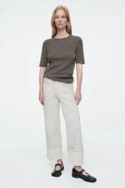 COS FACADE TURN-UP STRAIGHT-LEG JEANS-Women Jeans | Pants