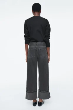 COS FACADE TURN-UP STRAIGHT-LEG JEANS-Women Jeans | Pants