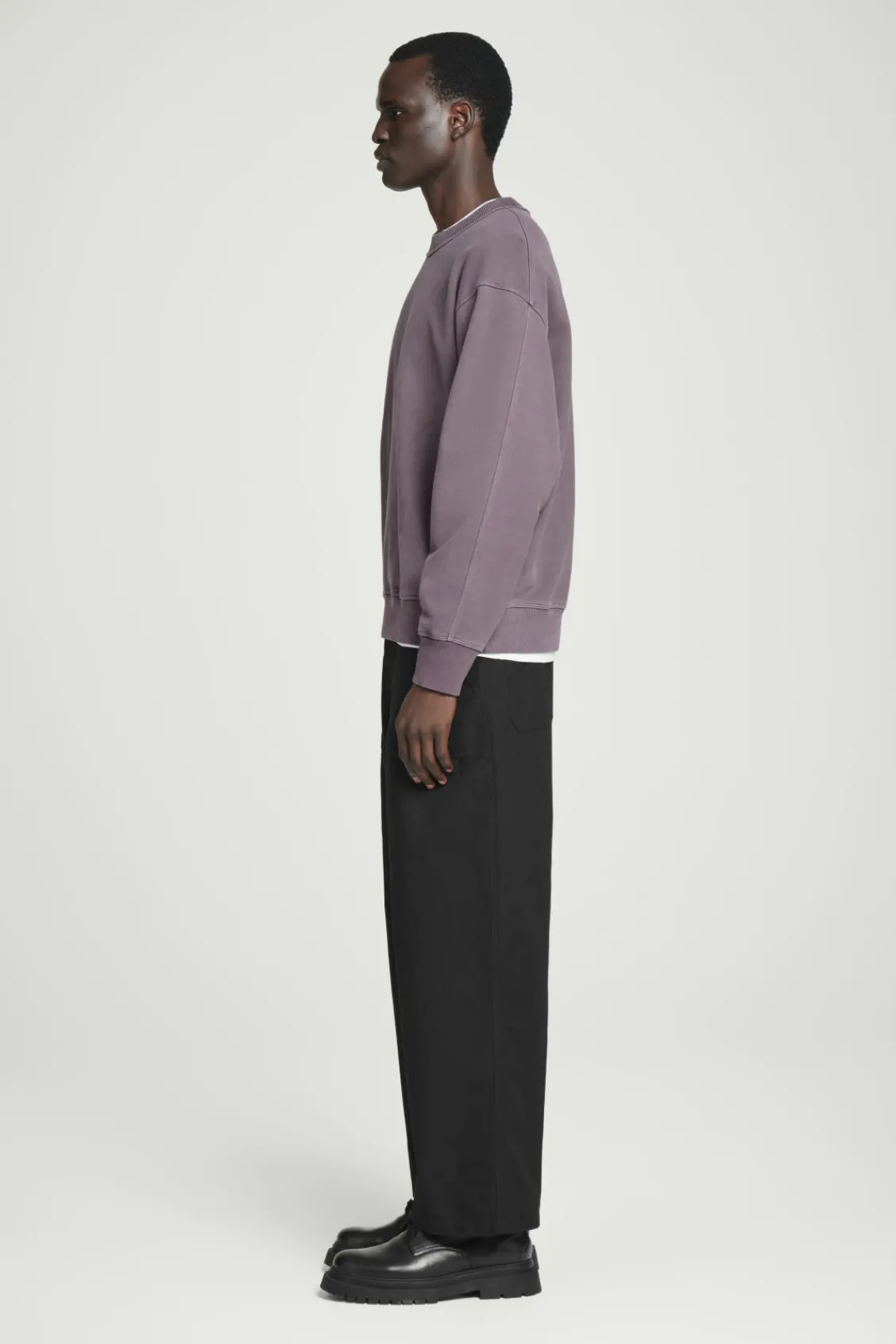 COS FADED MOCK-NECK SWEATSHIRT- Sweatshirts & Hoodies