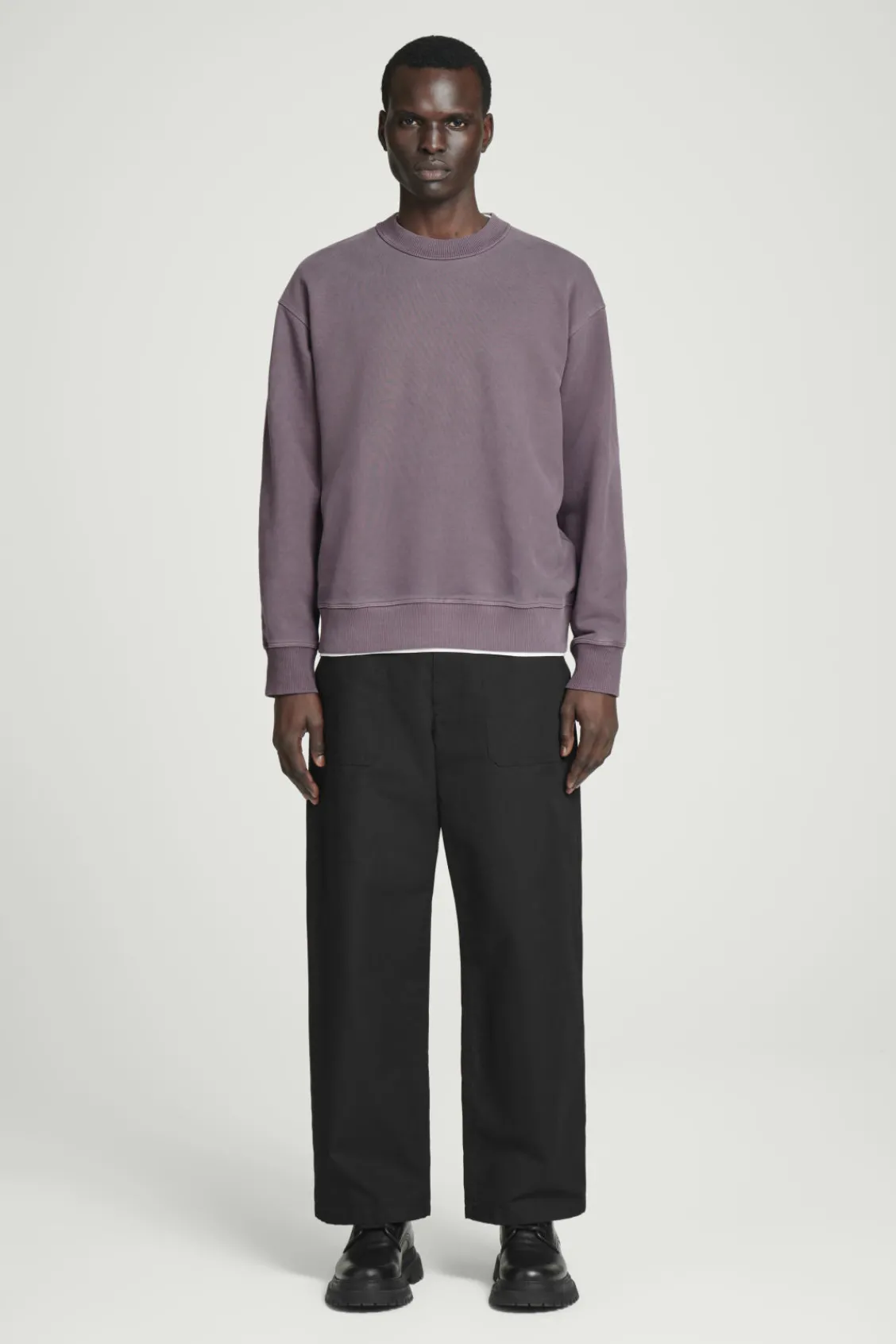 COS FADED MOCK-NECK SWEATSHIRT- Sweatshirts & Hoodies