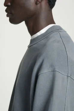 COS FADED MOCK-NECK SWEATSHIRT- Sweatshirts & Hoodies
