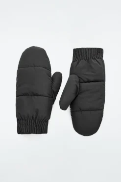 COS FAUX SHEARLING-LINED PADDED MITTENS-Women Hats & Scarves