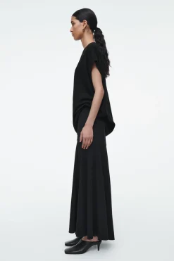 COS FLARED ASYMMETRIC MIDI SKIRT-Women Skirts