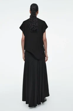 COS FLARED ASYMMETRIC MIDI SKIRT-Women Skirts
