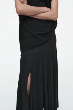 COS FLARED ASYMMETRIC MIDI SKIRT-Women Skirts