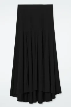 COS FLARED ASYMMETRIC MIDI SKIRT-Women Skirts