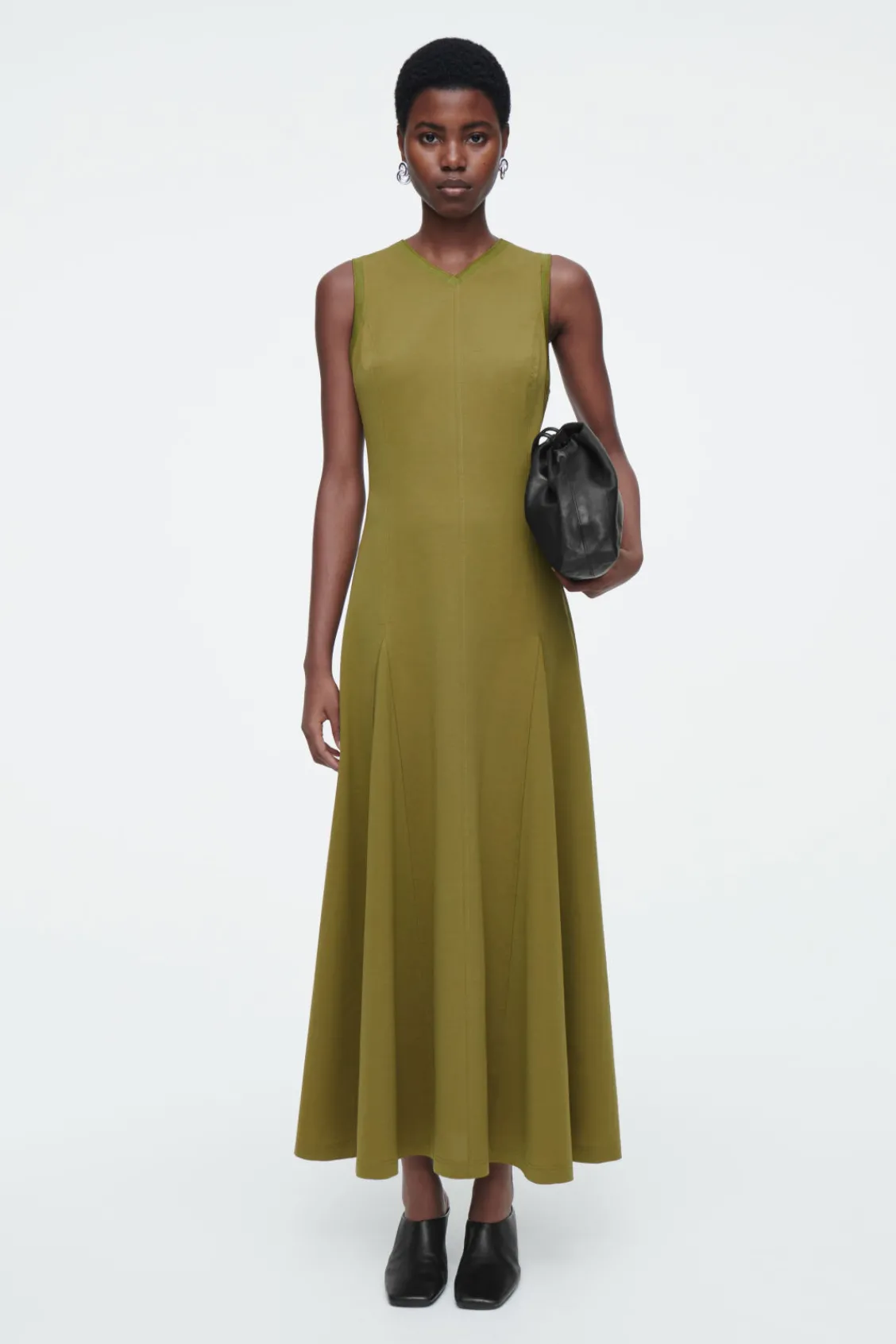 COS FLARED JERSEY MAXI DRESS-Women Dresses & Jumpsuits