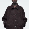 COS FLECKED WOOL-BLEND JACKET-Women Coats & Jackets