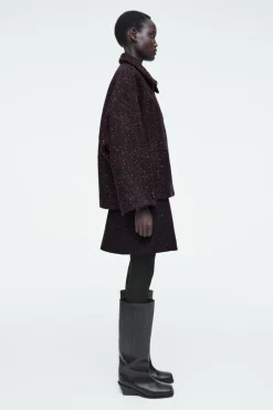 COS FLECKED WOOL-BLEND JACKET-Women Coats & Jackets