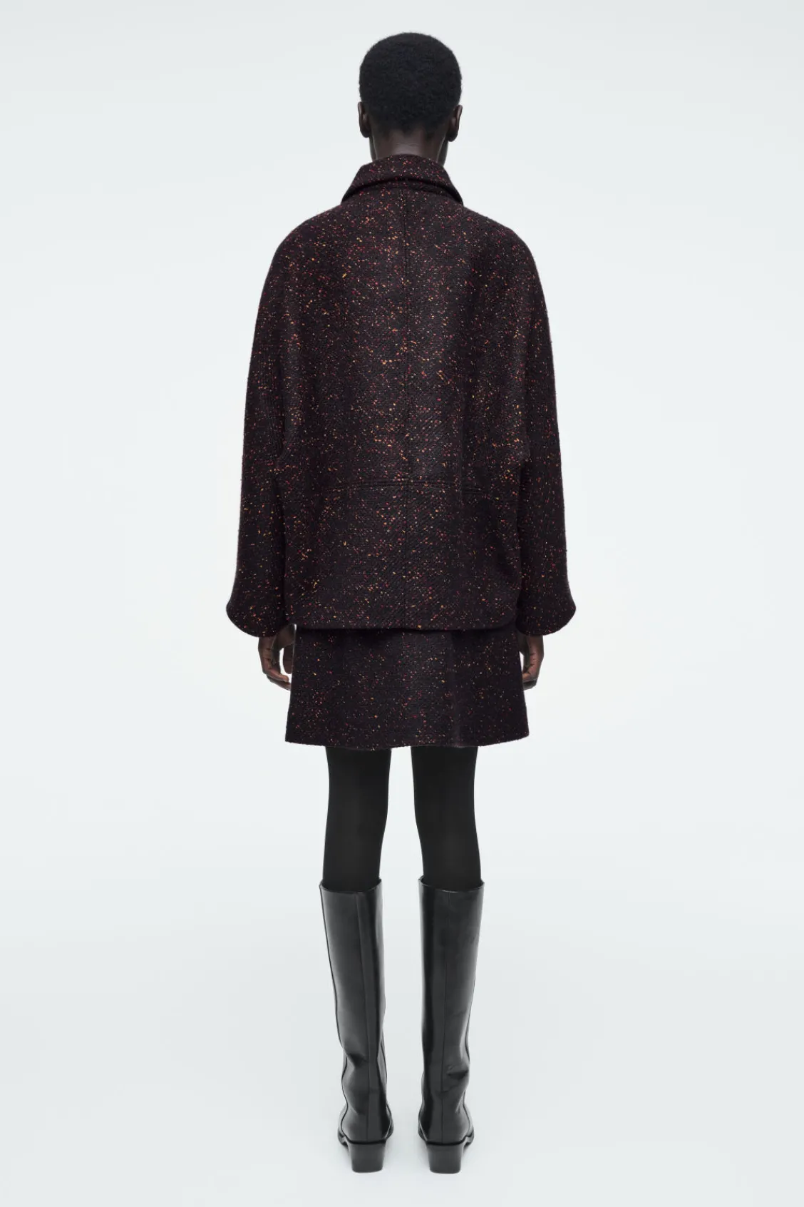 COS FLECKED WOOL-BLEND JACKET-Women Coats & Jackets