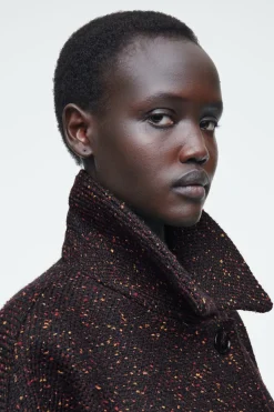 COS FLECKED WOOL-BLEND JACKET-Women Coats & Jackets