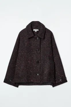 COS FLECKED WOOL-BLEND JACKET-Women Coats & Jackets