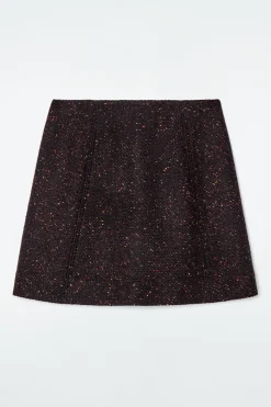 COS FLECKED WOOL-BLEND MINI SKIRT-Women Skirts