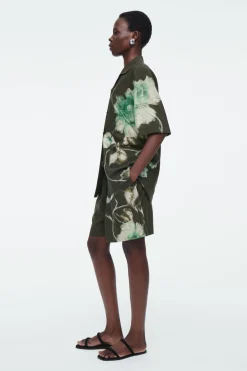 COS FLORAL DRAWSTRING SHORTS-Women Pants