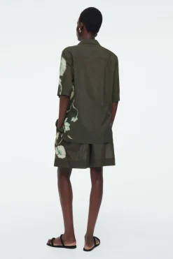 COS FLORAL DRAWSTRING SHORTS-Women Pants