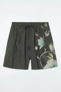 COS FLORAL DRAWSTRING SHORTS-Women Pants