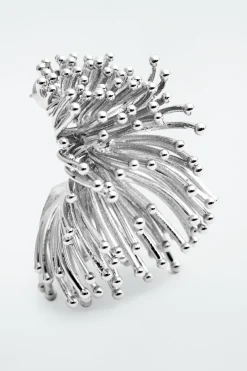 COS FLORAL HOOP EARRINGS-Women Jewelry