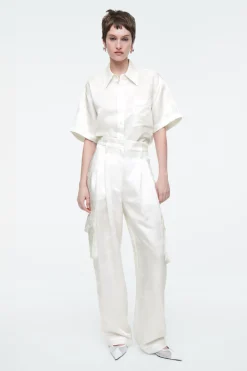 COS FLORAL JACQUARD UTILITY PANTS-Women Pants