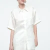 COS FLORAL-JACQUARD SHORT-SLEEVED SHIRT-Women Shirts & Blouses | Tops