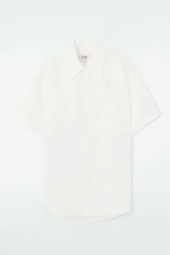 COS FLORAL-JACQUARD SHORT-SLEEVED SHIRT-Women Shirts & Blouses | Tops