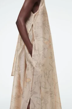 COS FLORAL-PRINT HALTERNECK A-LINE MAXI DRESS-Women Dresses & Jumpsuits