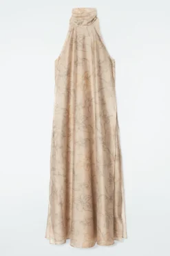 COS FLORAL-PRINT HALTERNECK A-LINE MAXI DRESS-Women Dresses & Jumpsuits