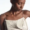 COS FLORAL-PRINT SILK CROPPED CAMI TOP-Women Tops