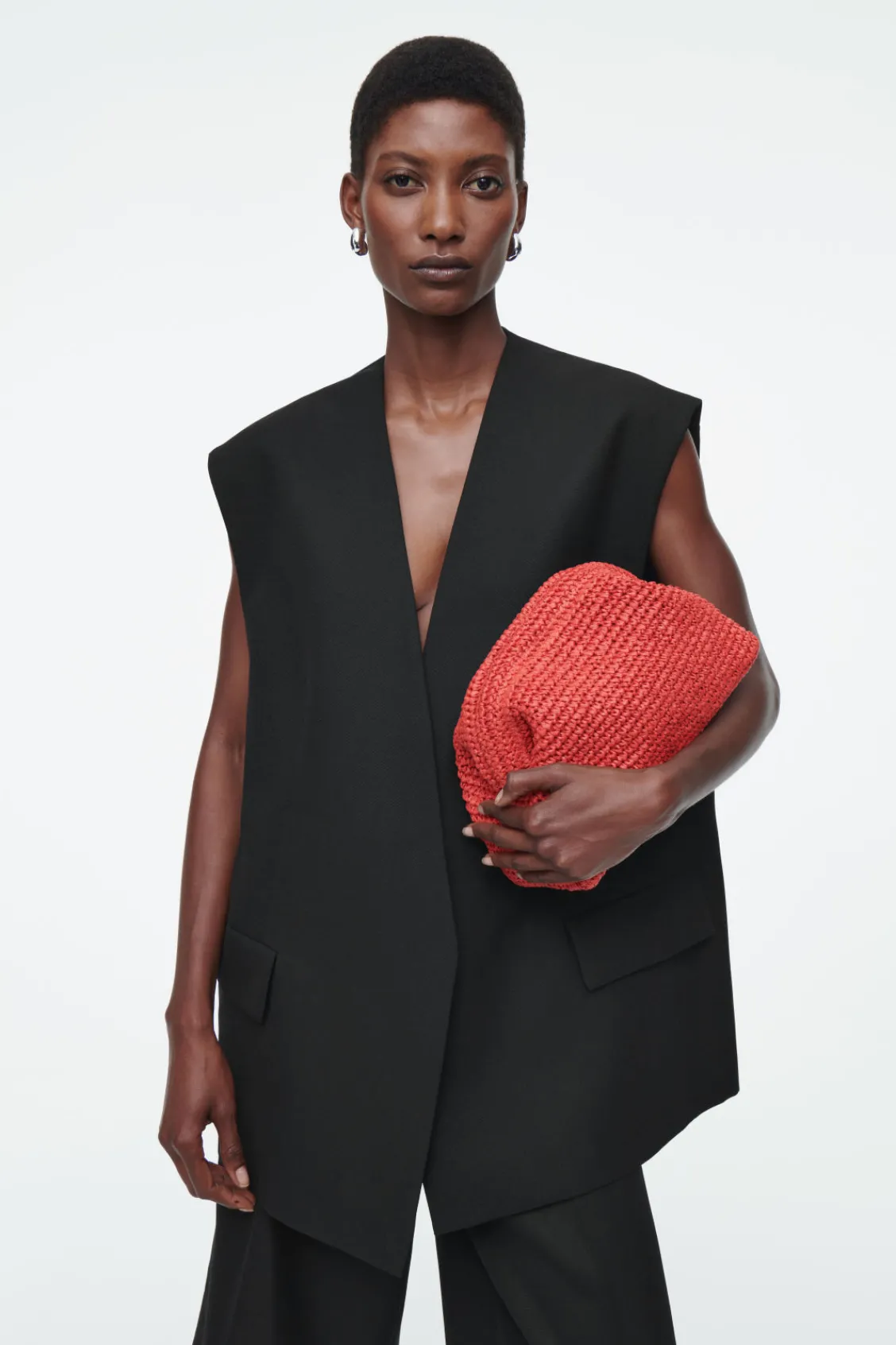 COS FRAMED CLUTCH - RAFFIA-Women Bags