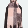 COS FRINGED BRUSHED-MOHAIR SCARF-Women Hats & Scarves