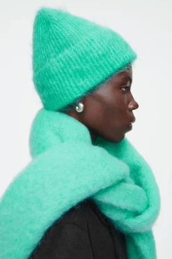 COS FRINGED BRUSHED-MOHAIR SCARF-Women Hats & Scarves
