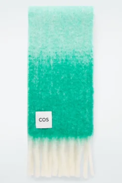 COS FRINGED BRUSHED-MOHAIR SCARF-Women Hats & Scarves