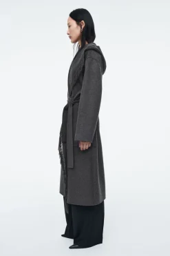 COS FRINGED DOUBLE-FACED WOOL COAT-Women Coats & Jackets