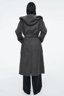 COS FRINGED DOUBLE-FACED WOOL COAT-Women Coats & Jackets