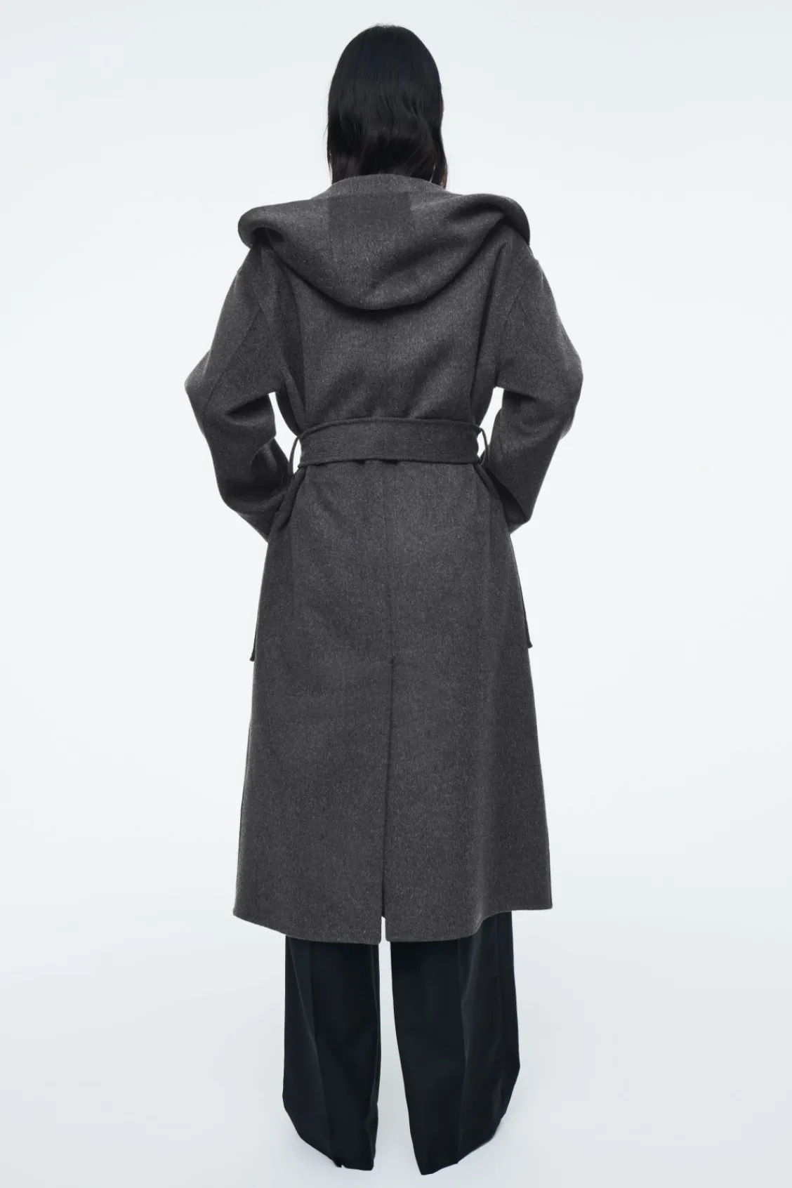 COS FRINGED DOUBLE-FACED WOOL COAT-Women Coats & Jackets