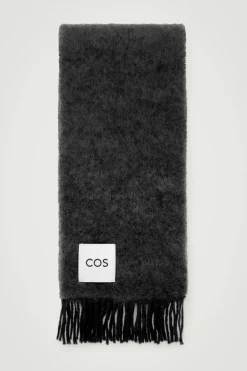 COS FRINGED MOHAIR SCARF- Hats & Scarves
