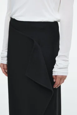 COS FRINGED WOOL MIDI WRAP SKIRT-Women Skirts | Sweaters & Cardigans