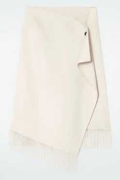 COS FRINGED WOOL MIDI WRAP SKIRT-Women Skirts | Sweaters & Cardigans