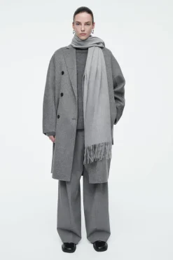 COS FRINGED WOOL SCARF-Women Hats & Scarves