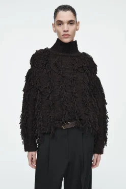 COS FRINGED WOOL SWEATER-Women Sweaters & Cardigans