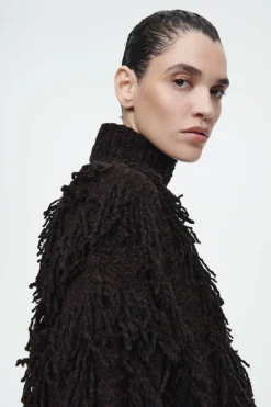 COS FRINGED WOOL SWEATER-Women Sweaters & Cardigans