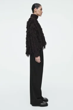 COS FRINGED WOOL SWEATER-Women Sweaters & Cardigans