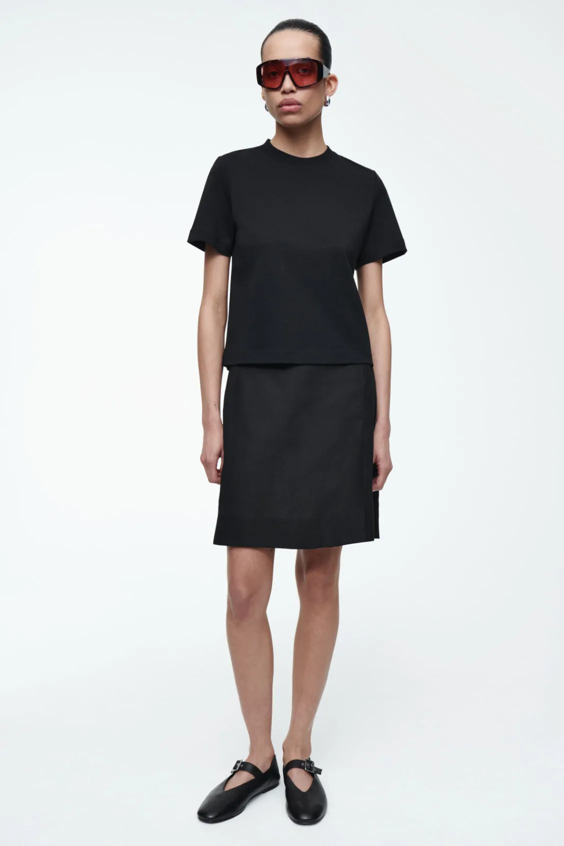 COS FRONT-PLEAT MINI SKIRT-Women Skirts