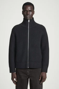 COS FUNNEL-NECK KNITTED WOOL JACKET- Sweaters & Cardigans | Coats & Jackets