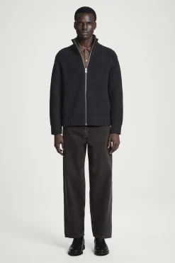 COS FUNNEL-NECK KNITTED WOOL JACKET- Sweaters & Cardigans | Coats & Jackets