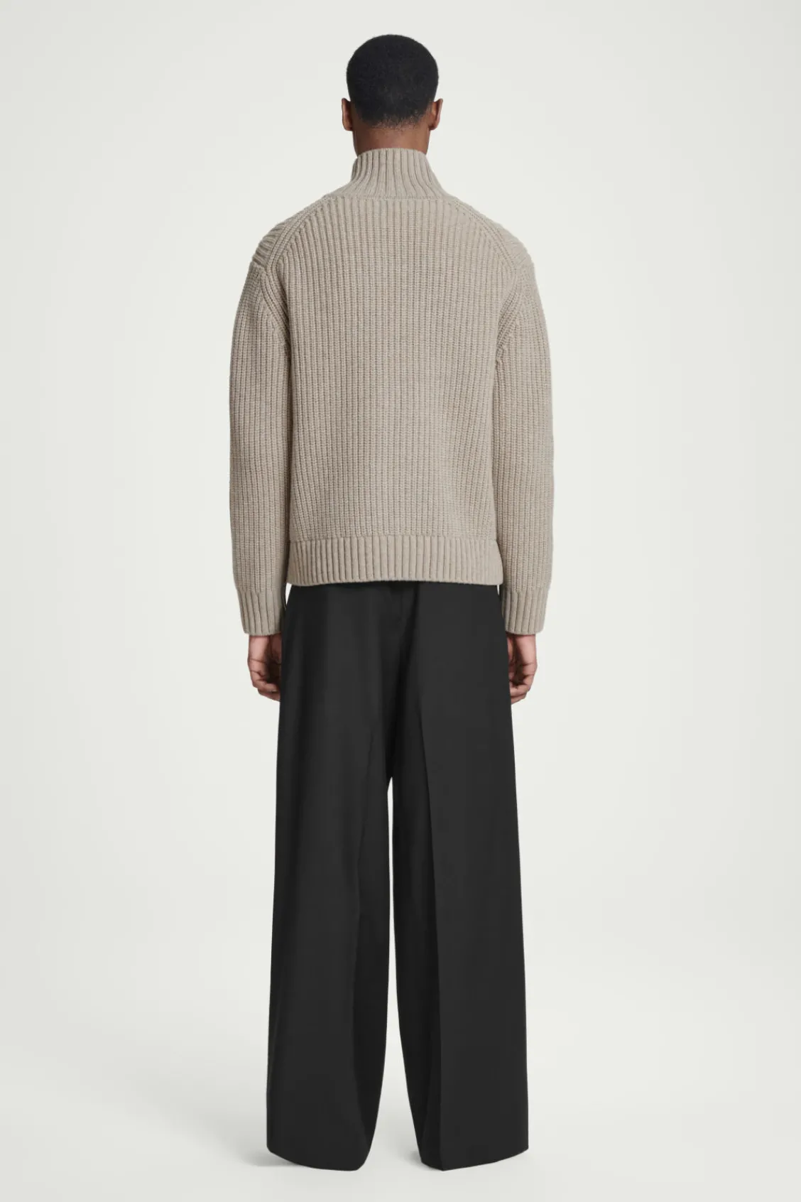 COS FUNNEL-NECK KNITTED WOOL JACKET- Sweaters & Cardigans | Coats & Jackets
