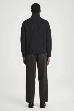 COS FUNNEL-NECK KNITTED WOOL JACKET- Sweaters & Cardigans | Coats & Jackets