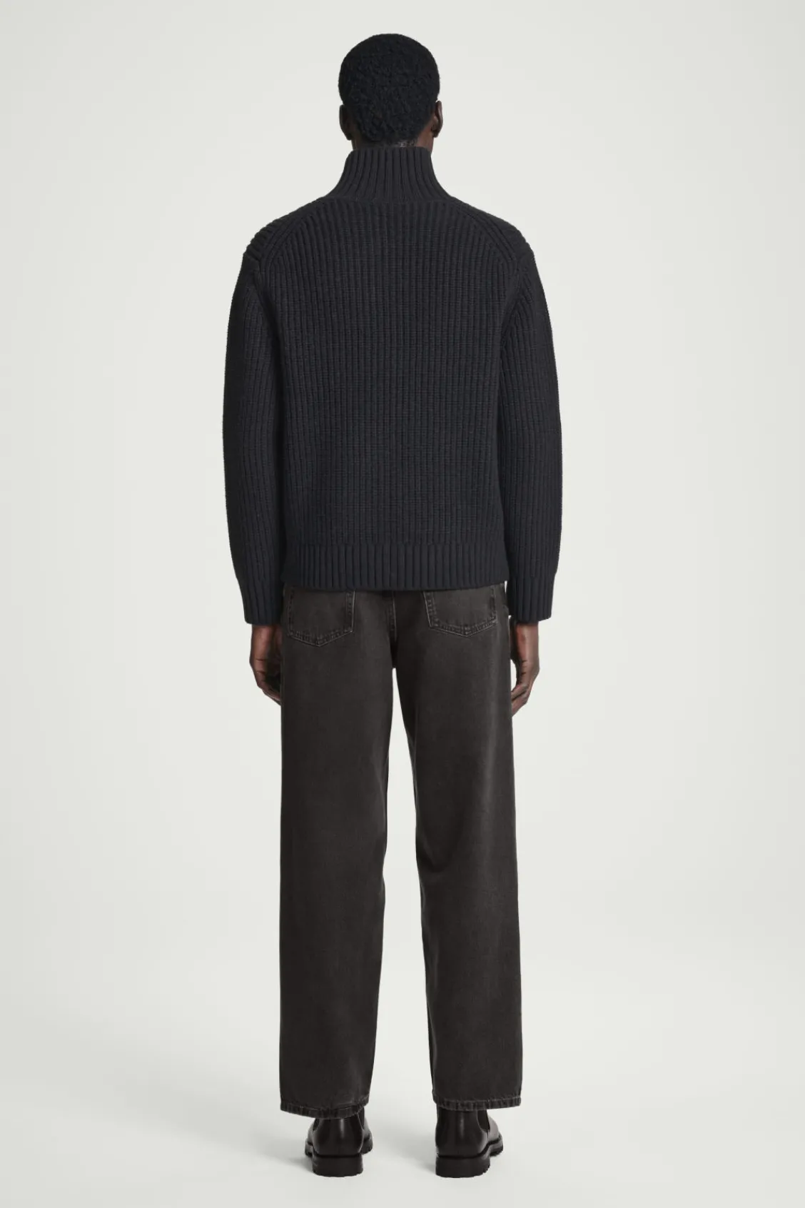 COS FUNNEL-NECK KNITTED WOOL JACKET- Sweaters & Cardigans | Coats & Jackets