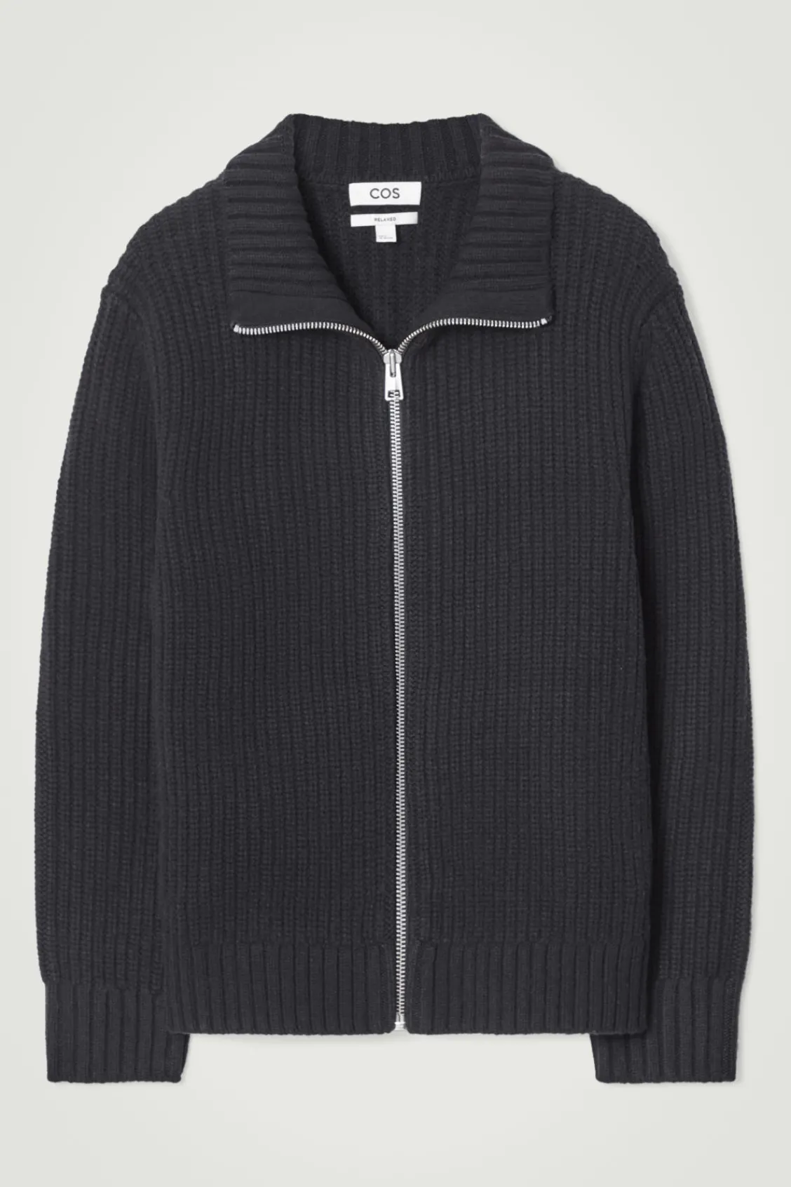 COS FUNNEL-NECK KNITTED WOOL JACKET- Sweaters & Cardigans | Coats & Jackets