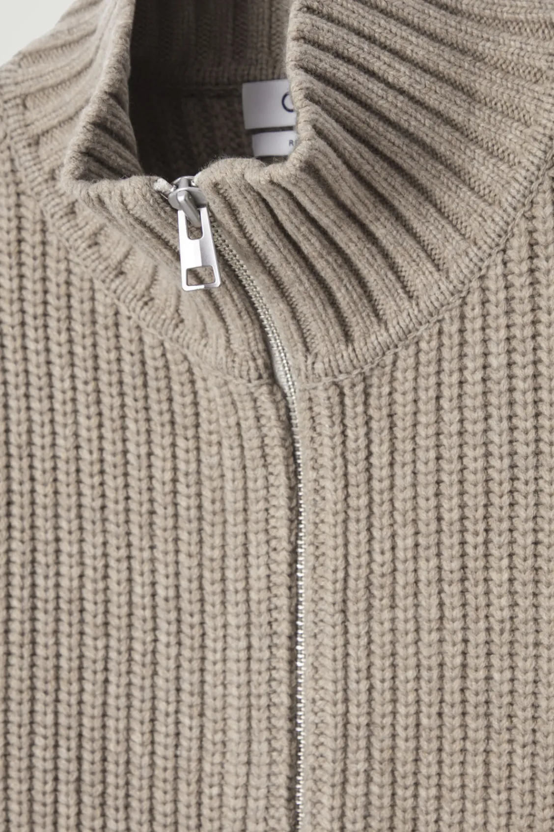 COS FUNNEL-NECK KNITTED WOOL JACKET- Sweaters & Cardigans | Coats & Jackets