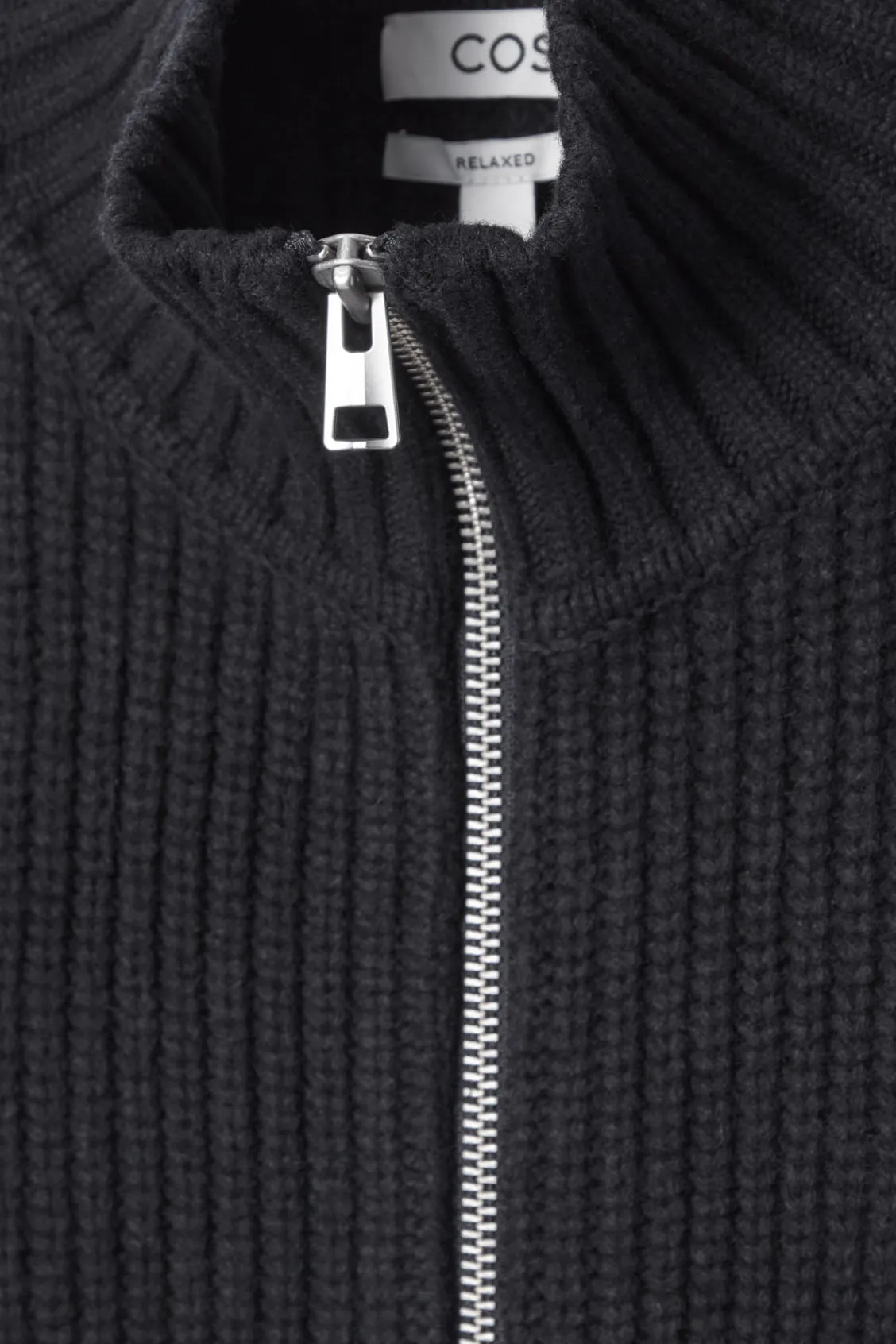 COS FUNNEL-NECK KNITTED WOOL JACKET- Sweaters & Cardigans | Coats & Jackets